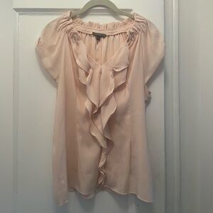 Express Women's Blush Ruffle Blouse